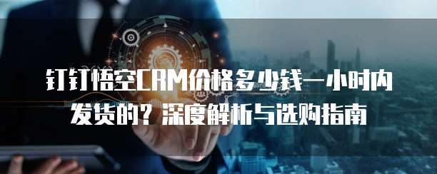 钉钉悟空CRM价格多少钱一小时内发货的？深度解析与选购指南
