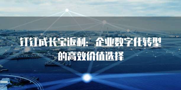 钉钉成长宝返利:企业数字化转型的高效价值选择