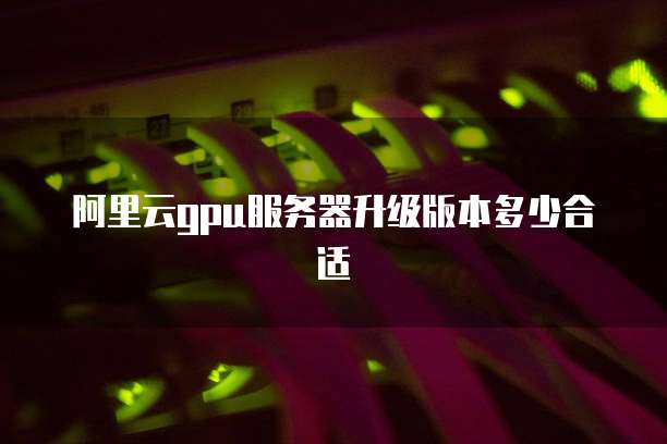阿里云gpu服务器升级版本多少合适