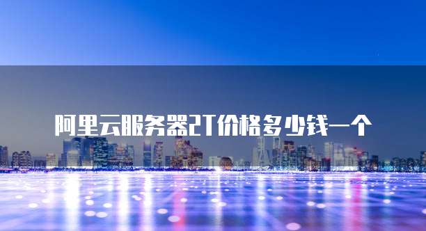 阿里云服务器2T价格多少钱一个
