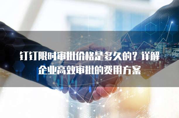钉钉限时审批价格是多久的?详解企业高效审批的费用方案