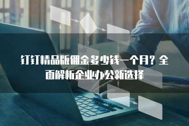 钉钉精品版佣金多少钱一个月?全面解析企业办公新选择