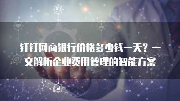 钉钉网商银行价格多少钱一天?一文解析企业费用管理的智能方案