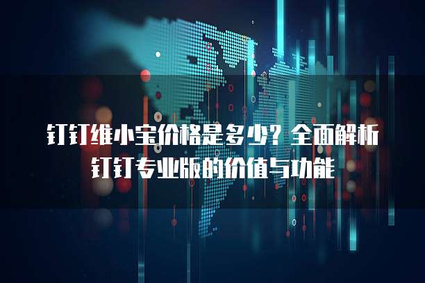 钉钉维小宝价格是多少?全面解析钉钉专业版的价值与功能