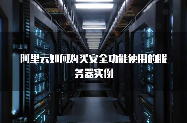 阿里云如何购买安全功能使用的服务器实例