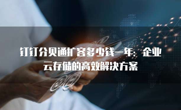 钉钉分贝通扩容多少钱一年:企业云存储的高效解决方案