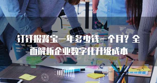 钉钉报餐宝一年多少钱一个月?全面解析企业数字化升级成本