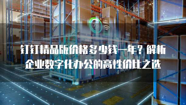 钉钉精品版价格多少钱一年?解析企业数字化办公的高性价比之选