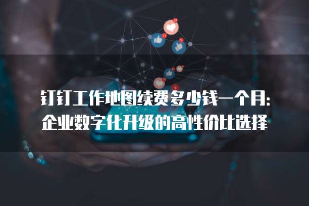 钉钉工作地图续费多少钱一个月:企业数字化升级的高性价比选择