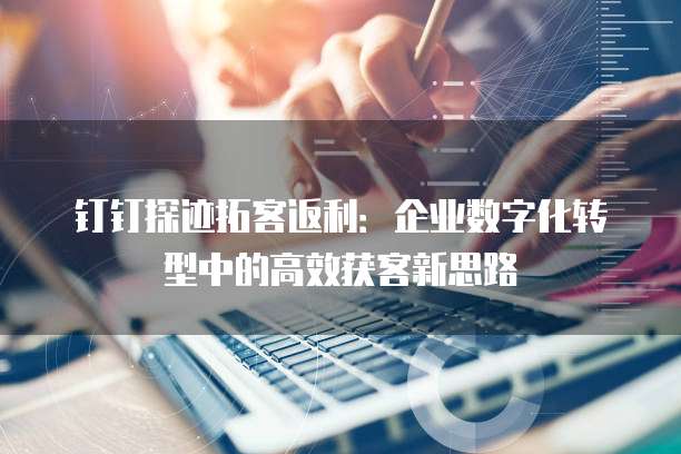 钉钉探迹拓客返利：企业数字化转型中的高效获客新思路