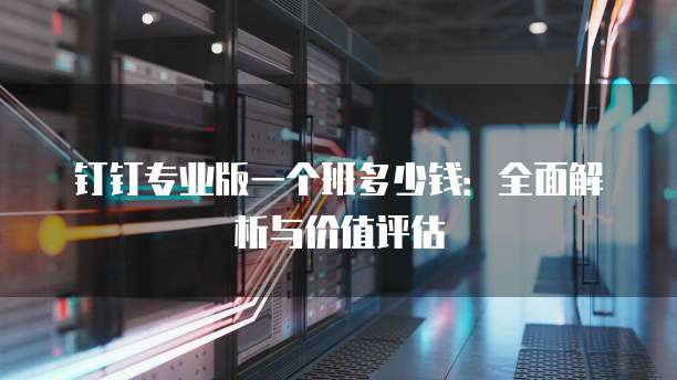 钉钉专业版一个班多少钱:全面解析与价值评估