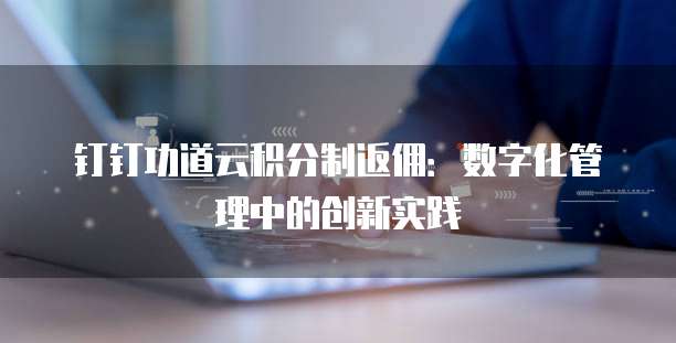 钉钉功道云积分制返佣：数字化管理中的创新实践