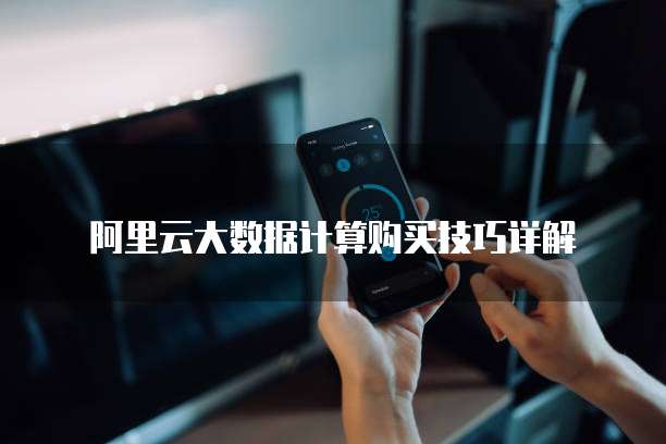 阿里云大数据计算购买技巧详解