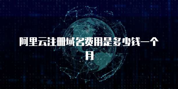 阿里云注册域名费用是多少钱一个月