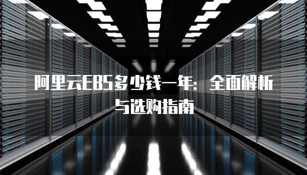 阿里云EBS多少钱一年:全面解析与选购指南