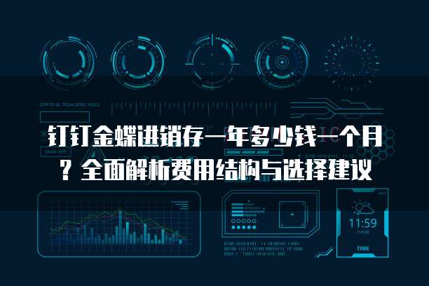 钉钉金蝶进销存一年多少钱一个月?全面解析费用结构与选择建议