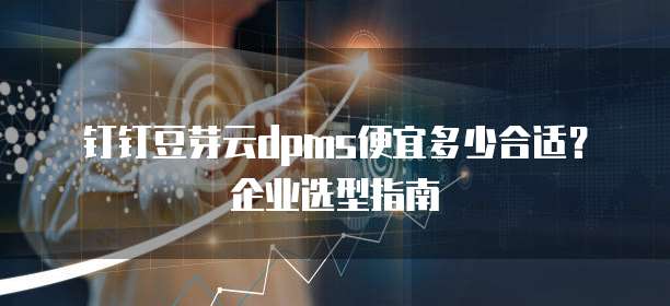 钉钉豆芽云dpms便宜多少合适?企业选型指南
