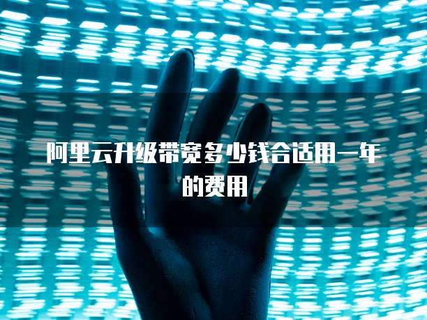 阿里云升级带宽多少钱合适用一年的费用