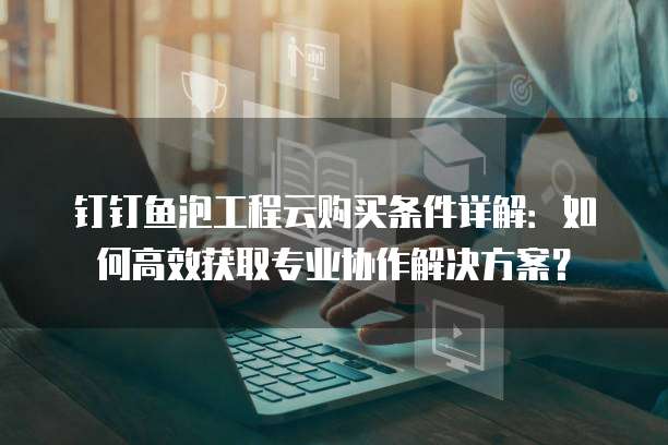 钉钉鱼泡工程云购买条件详解:如何高效获取专业协作解决方案?
