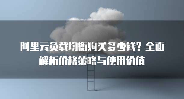 阿里云负载均衡购买多少钱?全面解析价格策略与使用价值