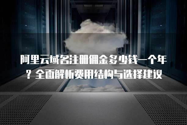 阿里云域名注册佣金多少钱一个年?全面解析费用结构与选择建议