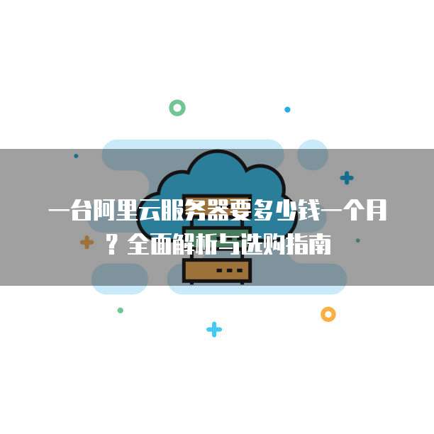 一台阿里云服务器要多少钱一个月?全面解析与选购指南