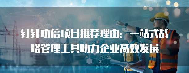 钉钉功倍项目推荐理由:一站式战略管理工具助力企业高效发展