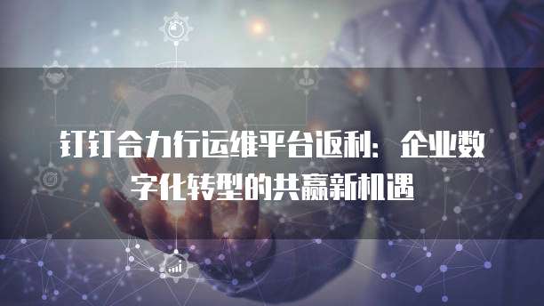 钉钉合力行运维平台返利:企业数字化转型的共赢新机遇