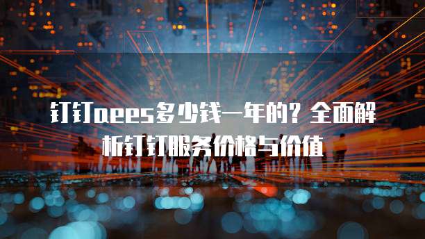 钉钉aees多少钱一年的?全面解析钉钉服务价格与价值