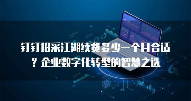 钉钉招采江湖续费多少一个月合适?企业数字化转型的智慧之选