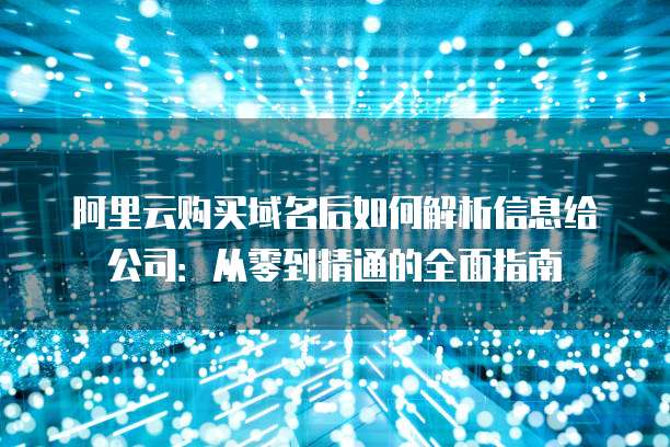 阿里云购买域名后如何解析信息给公司:从零到精通的全面指南