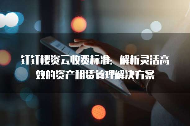 钉钉楼资云收费标准:解析灵活高效的资产租赁管理解决方案
