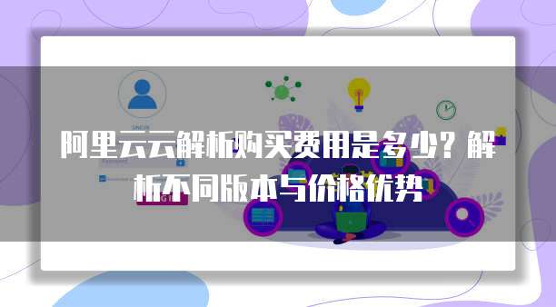 阿里云云解析购买费用是多少？解析不同版本与价格优势