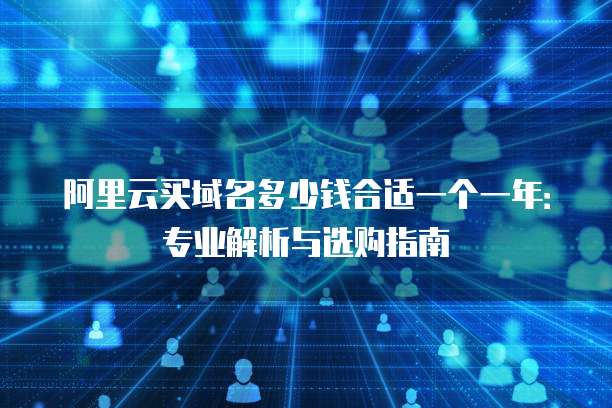 阿里云买域名多少钱合适一个一年:专业解析与选购指南