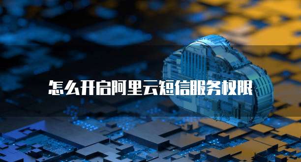 怎么开启阿里云短信服务权限