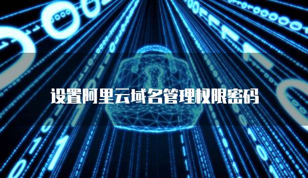 设置阿里云域名管理权限密码