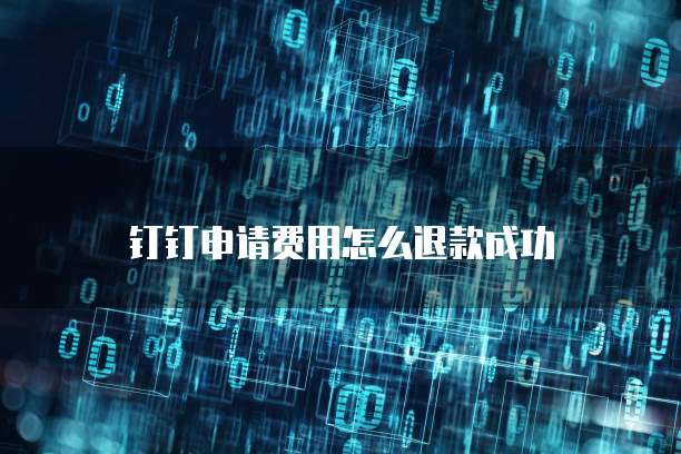 钉钉申请费用怎么退款成功