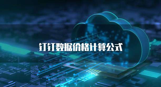 钉钉数据价格计算公式