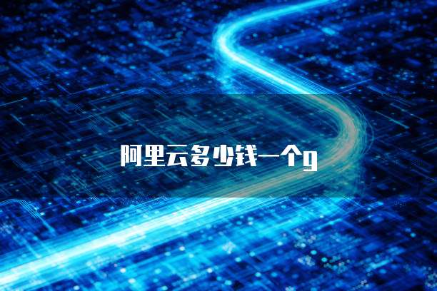 阿里云多少钱一个g