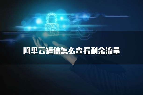 阿里云短信怎么查看剩余流量