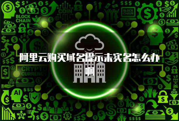 阿里云购买域名提示未实名怎么办啊