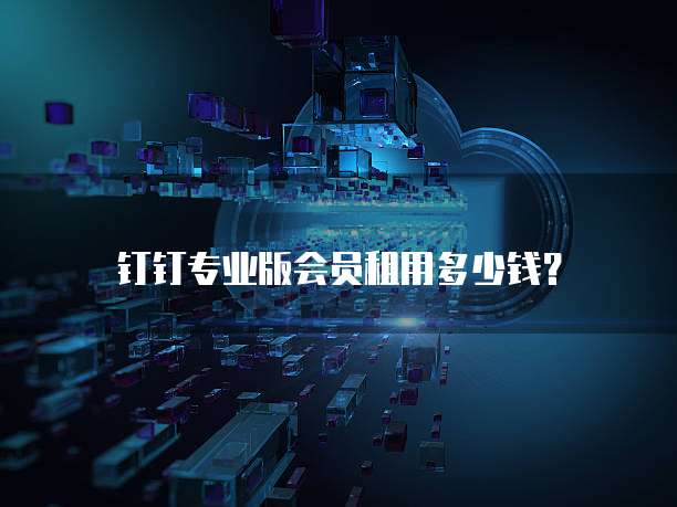 钉钉专业版会员租用多少钱?