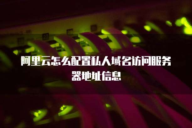 阿里云怎么配置私人域名访问服务器地址信息