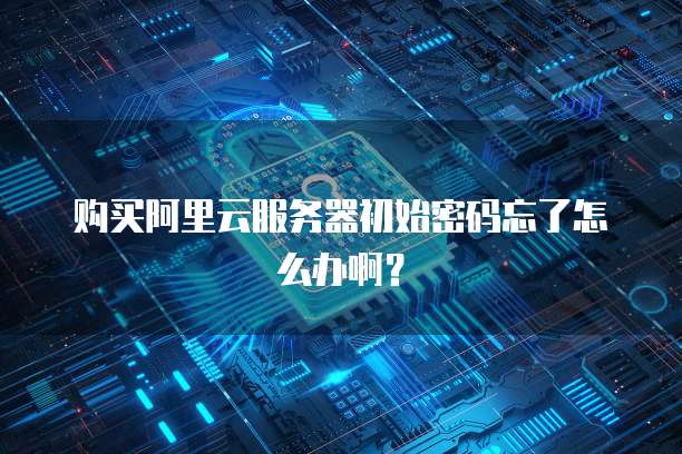 购买阿里云服务器初始密码忘了怎么办啊?