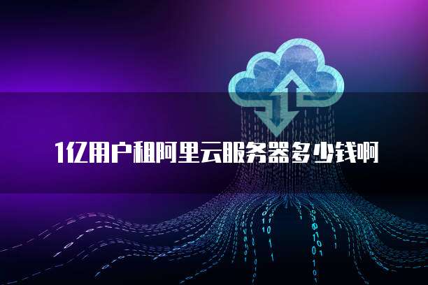 1亿用户租阿里云服务器多少钱啊