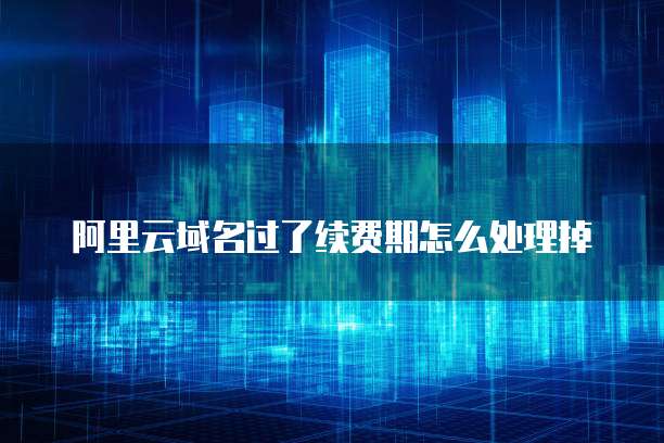 阿里云域名续费多少钱一个月