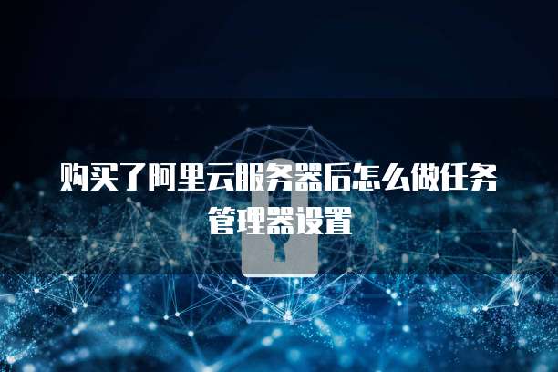 购买了阿里云服务器后怎么做任务管理器设置