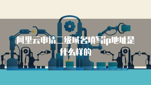 阿里云申请二级域名填写ip地址是什么样的