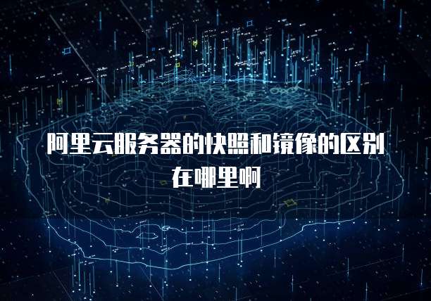 阿里云服务器的快照和镜像的区别在哪里啊