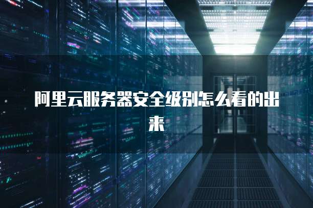 阿里云服务器安全级别怎么看的出来
